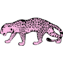 download Leopard clipart image with 270 hue color