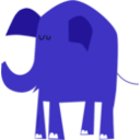 download Blue Elephant clipart image with 45 hue color