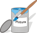 Paint Tin Can And Brush