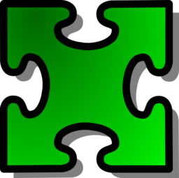 Green Jigsaw Piece 03