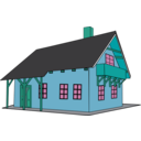 download House 1 clipart image with 135 hue color