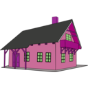 download House 1 clipart image with 270 hue color