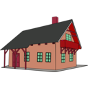 download House 1 clipart image with 315 hue color