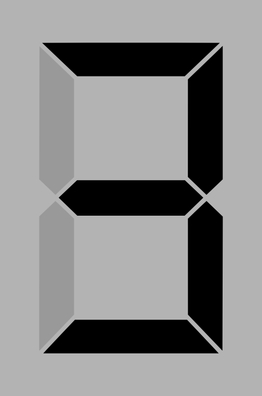 Seven Segment Display Gray 3