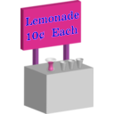 download Lemonade Stand clipart image with 270 hue color