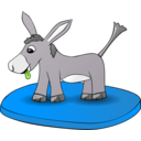 download Donkey On A Plate clipart image with 90 hue color