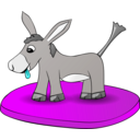 download Donkey On A Plate clipart image with 180 hue color