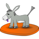 download Donkey On A Plate clipart image with 270 hue color