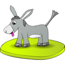 download Donkey On A Plate clipart image with 315 hue color