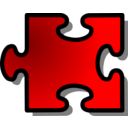 download Red Jigsaw Piece 16 clipart image with 0 hue color