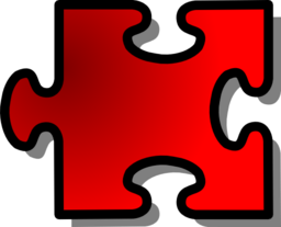 Red Jigsaw Piece 16