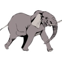 download Architetto Elefante In Corsa clipart image with 45 hue color