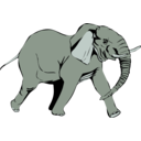 download Architetto Elefante In Corsa clipart image with 180 hue color