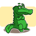 download Crocodile Or Alligator clipart image with 0 hue color