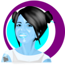 download Inkscape Girl clipart image with 180 hue color
