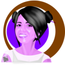 download Inkscape Girl clipart image with 270 hue color