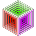 download Engraved Cube 2 clipart image with 270 hue color
