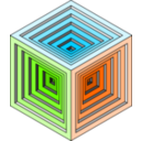 download Engraved Cube 2 clipart image with 0 hue color