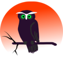 download Halloween Owl clipart image with 90 hue color