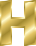 Effect Letters Alphabet Gold