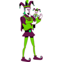 download Singing Jester clipart image with 90 hue color
