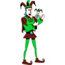 download Singing Jester clipart image with 135 hue color