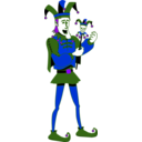 download Singing Jester clipart image with 225 hue color