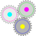 download Impossible Gears clipart image with 180 hue color