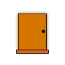 download Door clipart image with 0 hue color