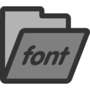 download Folder Fonts clipart image with 0 hue color