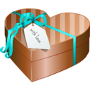 download Valentines Day Gift Box 2 clipart image with 180 hue color
