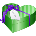 download Valentines Day Gift Box 2 clipart image with 270 hue color