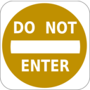 download Do Not Enter Sign clipart image with 45 hue color