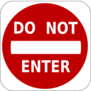 download Do Not Enter Sign clipart image with 0 hue color