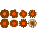 download Strange Flowers clipart image with 90 hue color