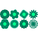 download Strange Flowers clipart image with 225 hue color
