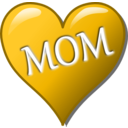 download Mothers Day Heart clipart image with 45 hue color