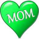 download Mothers Day Heart clipart image with 135 hue color