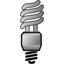 download Energy Saver Lightbulb Off clipart image with 135 hue color