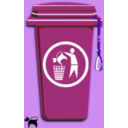 download Dog Trash Can clipart image with 225 hue color