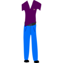 download Man Clothes clipart image with 180 hue color