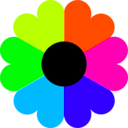 download Flower 7 Colors clipart image with 135 hue color