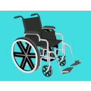 download Wheelchair clipart image with 180 hue color
