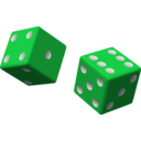 download Two Red Dice clipart image with 135 hue color