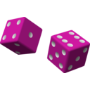 download Two Red Dice clipart image with 315 hue color
