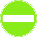 download Roadsign No Entry clipart image with 90 hue color