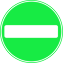 download Roadsign No Entry clipart image with 135 hue color