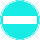 download Roadsign No Entry clipart image with 180 hue color