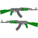 download Ak 47 Rifle Vector Drawing clipart image with 90 hue color