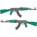 download Ak 47 Rifle Vector Drawing clipart image with 135 hue color